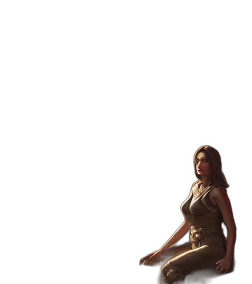 dress, staff, creature, shoes transparent PNG cut-out