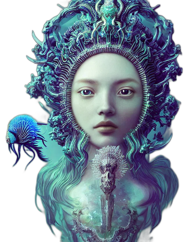 creature, robot, mask, crown transparent PNG cut-out