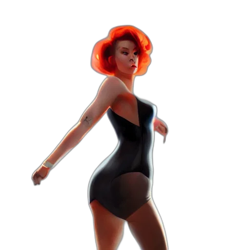 dress, hat, concept art, 3d render transparent PNG cut-out