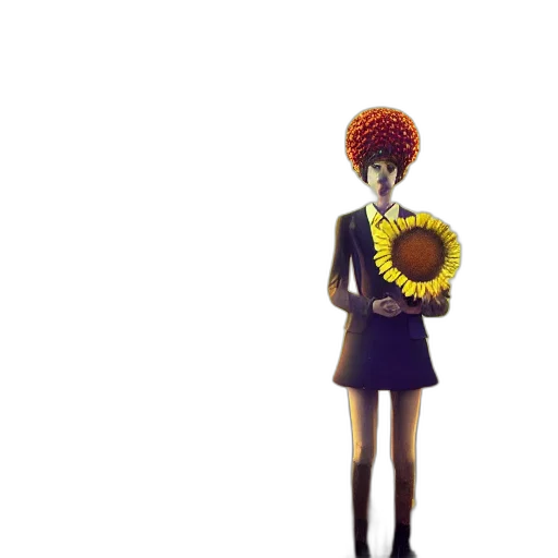 flower, dress, staff, crown transparent PNG cut-out