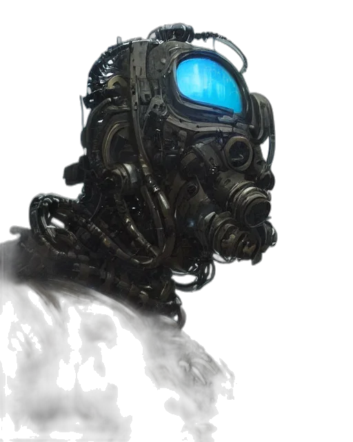 robot, mask, face, creature transparent PNG cut-out