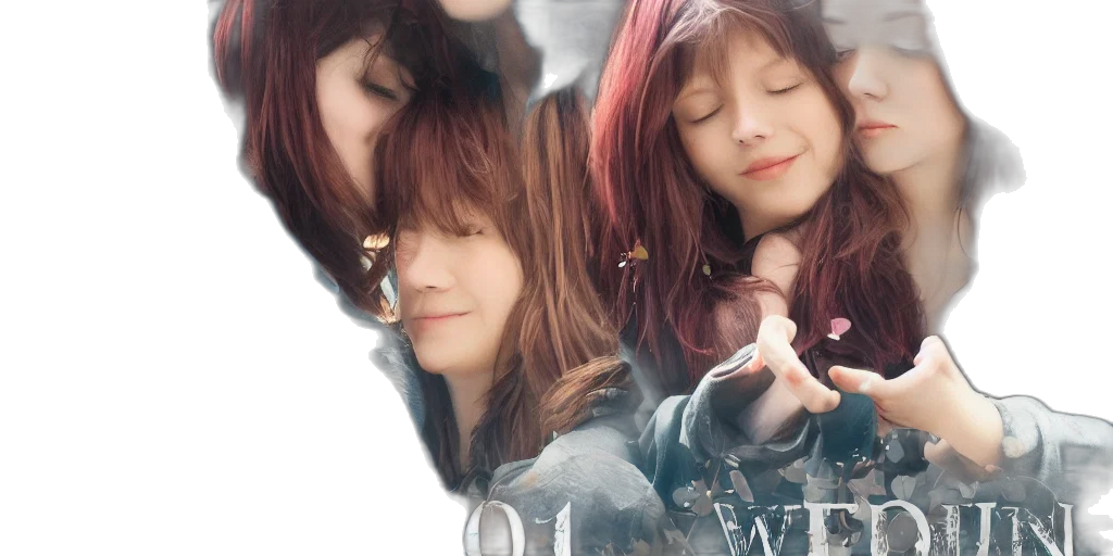 photorealistic, anime, when, hearts transparent PNG cut-out