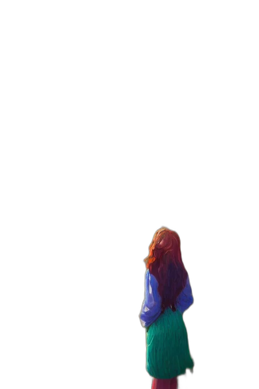 dress, jacket, hair, creature transparent PNG cut-out