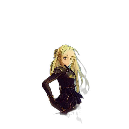 dress, staff, dragon, hair transparent PNG cut-out