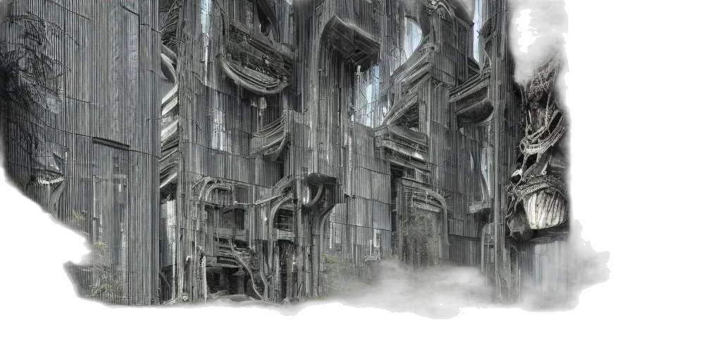 building, robot, concept art, fantasy art transparent PNG cut-out