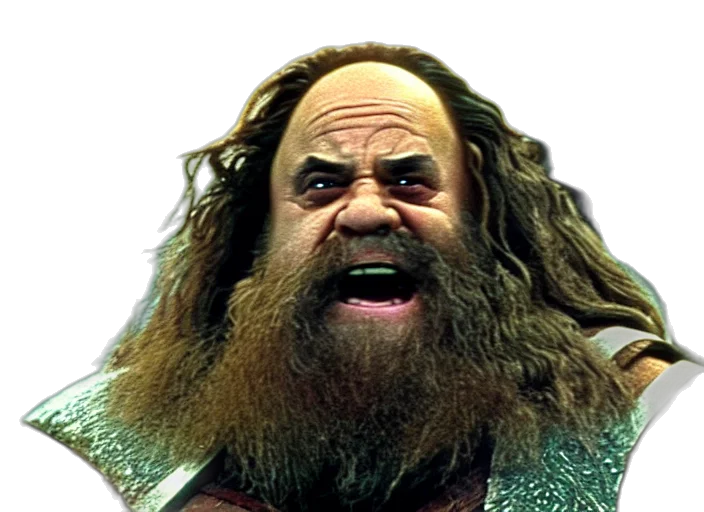 face, creature, hair, staff transparent PNG cut-out