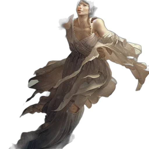 dress, staff, creature, dragon transparent PNG cut-out