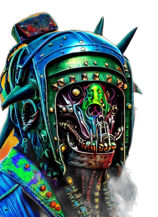 mask, face, robot, concept art transparent PNG cut-out