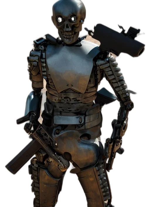 robot, weapon, staff, concept art transparent PNG cut-out