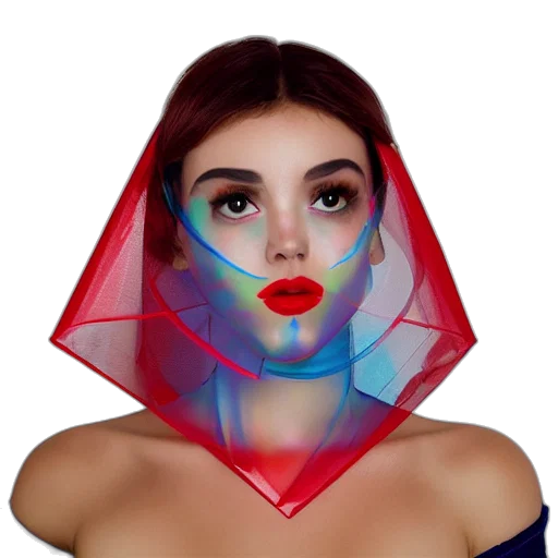 mask, face, umbrella, dress transparent PNG cut-out