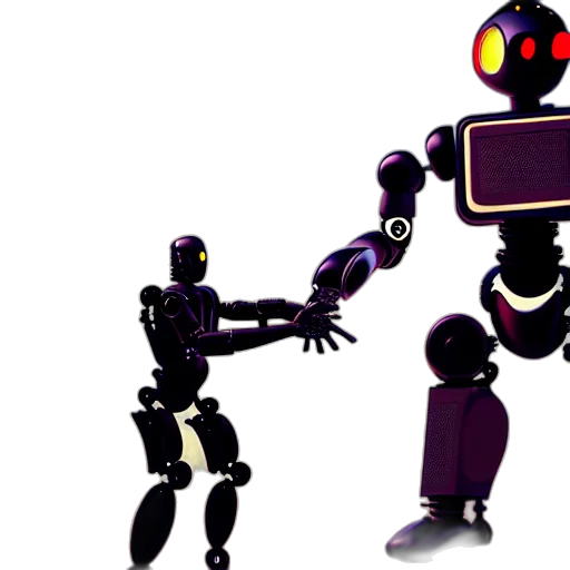 robot, 3d render, concept art, pixel art transparent PNG cut-out