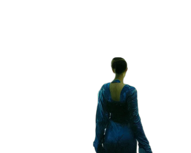 dress, jacket, robot, staff transparent PNG cut-out