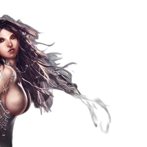 hair, dress, fantasy art, concept art transparent PNG cut-out