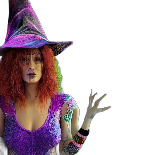 hat, concept art, psychadelic, witch transparent PNG cut-out