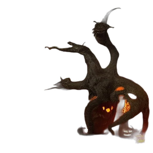 dragon, creature, animal, staff transparent PNG cut-out