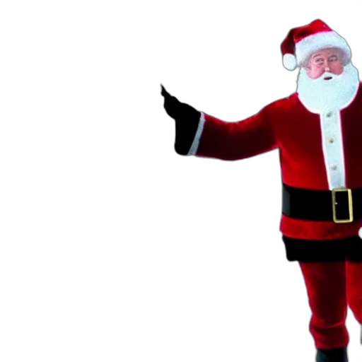 3d render, film, still, santa transparent PNG cut-out