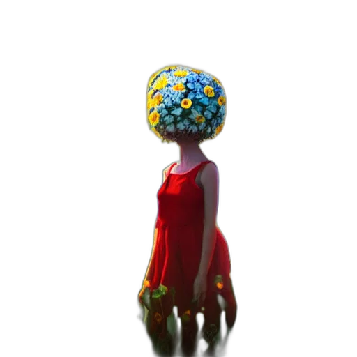 dress, crown, hat, flower transparent PNG cut-out