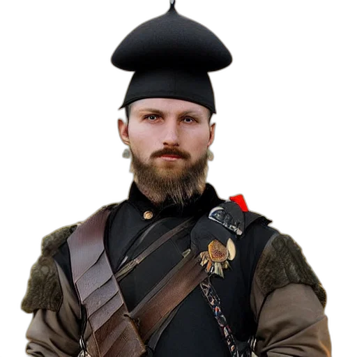 staff, hat, jacket, crown transparent PNG cut-out