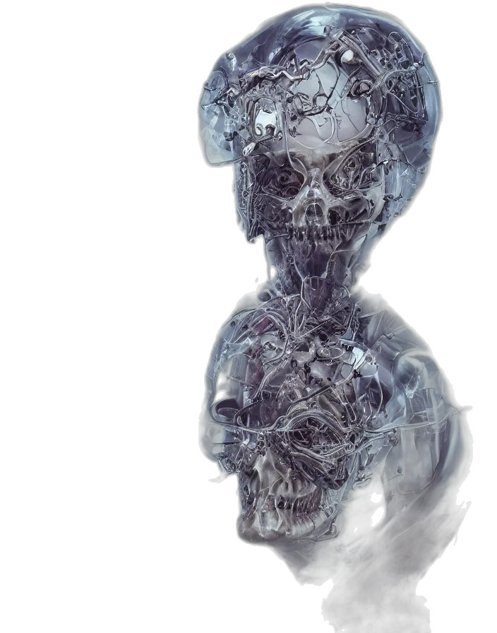 robot, mask, face, crown transparent PNG cut-out