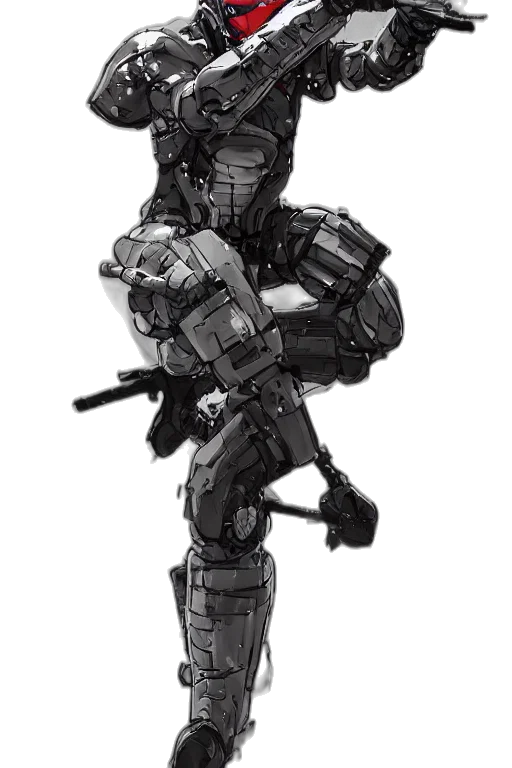 robot, weapon, staff, concept art transparent PNG cut-out