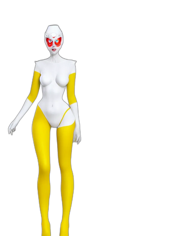 mask, dress, 3d render, concept art transparent PNG cut-out