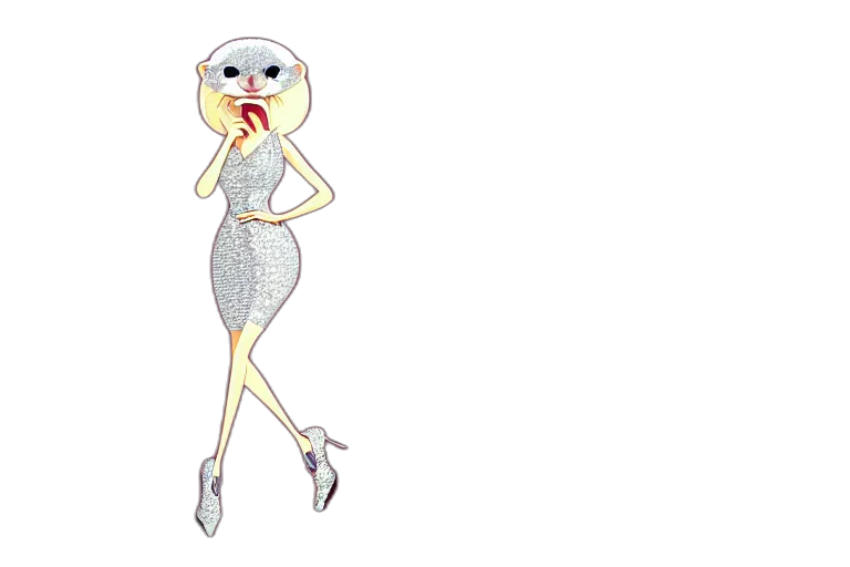 dress, creature, concept art, cartoon transparent PNG cut-out