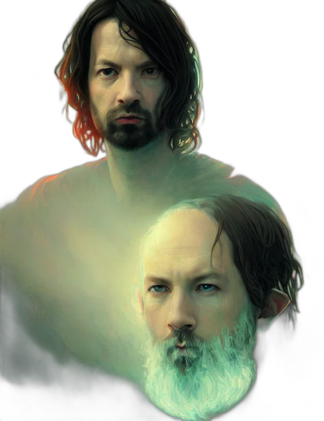 face, hair, creature, concept art transparent PNG cut-out