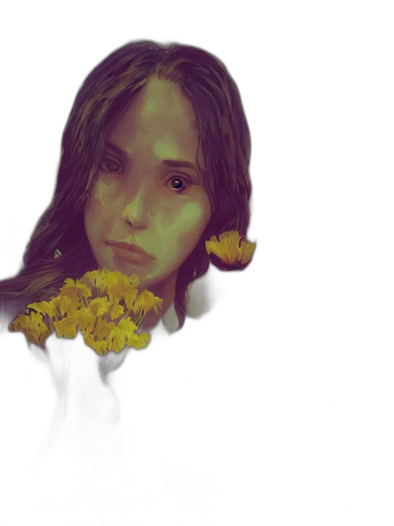 face, creature, mask, flower transparent PNG cut-out