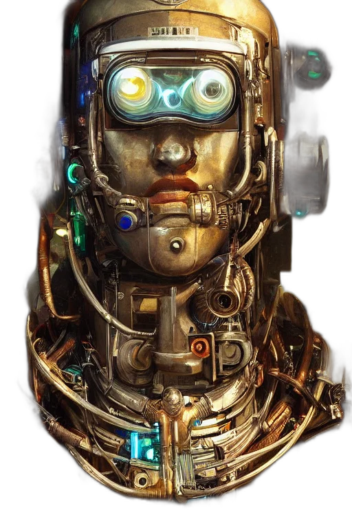 robot, face, mask, jewelry transparent PNG cut-out