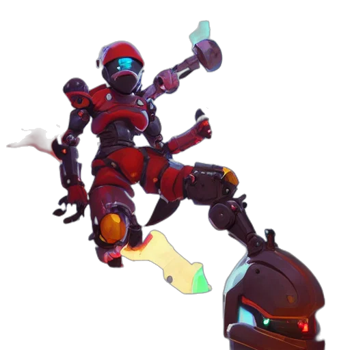 robot, weapon, staff, sword transparent PNG cut-out