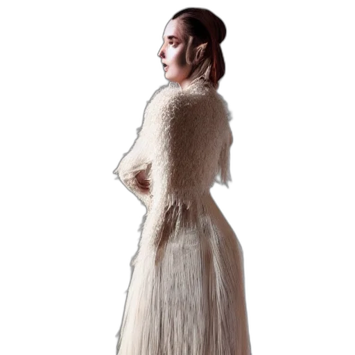 dress, jacket, hair, delicate transparent PNG cut-out