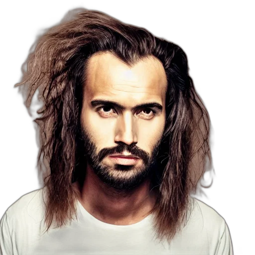 hair, face, animal, photorealistic transparent PNG cut-out