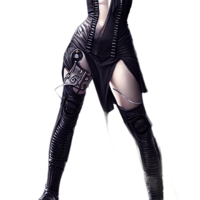 dress, weapon, staff, robot transparent PNG cut-out