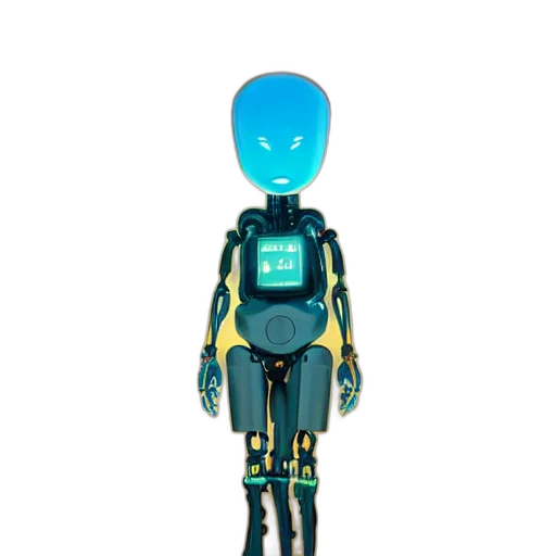 robot, staff, creature, jacket transparent PNG cut-out