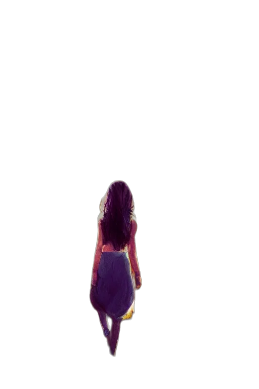 dress, creature, hair, face transparent PNG cut-out