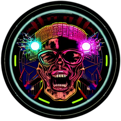 cyberpunk, cartoon, comic book art, vaporwave transparent PNG cut-out