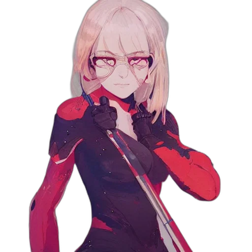 jacket, mask, weapon, staff transparent PNG cut-out