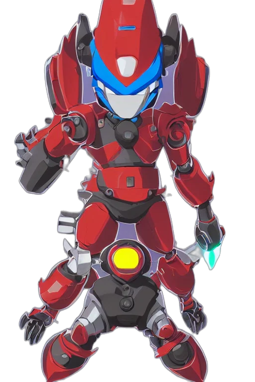 robot, weapon, concept art, 3d render transparent PNG cut-out