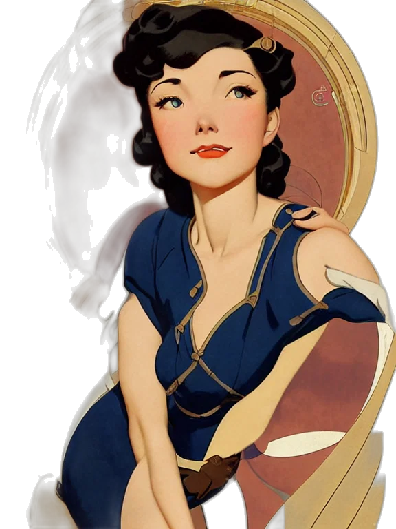 dress, comic book art, cartoon, concept art transparent PNG cut-out