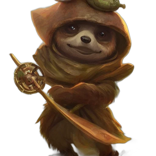 staff, creature, animal, hat transparent PNG cut-out