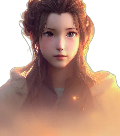 face, staff, jacket, dragon transparent PNG cut-out
