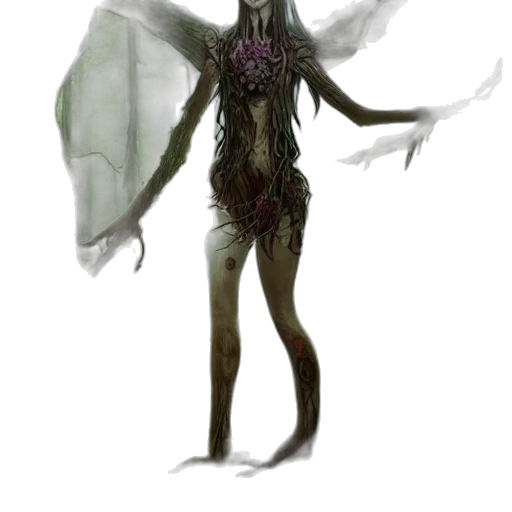 creature, staff, mask, dress transparent PNG cut-out