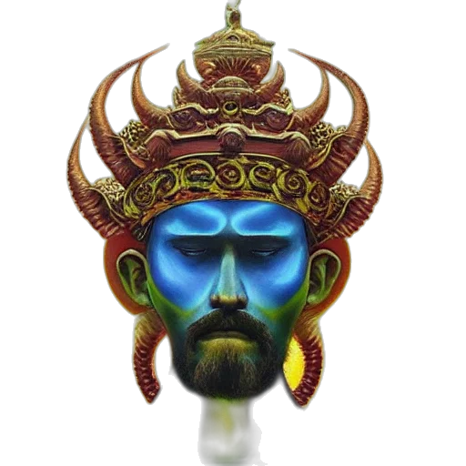 mask, staff, crown, jewelry transparent PNG cut-out