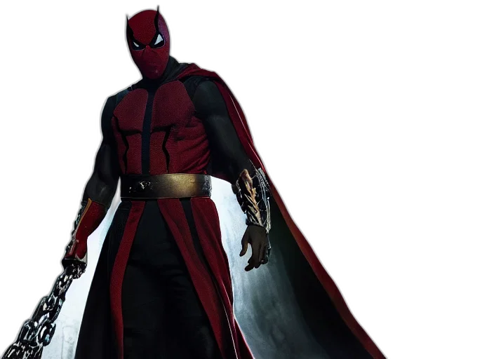 concept art, comic book art, 3d render, red transparent PNG cut-out
