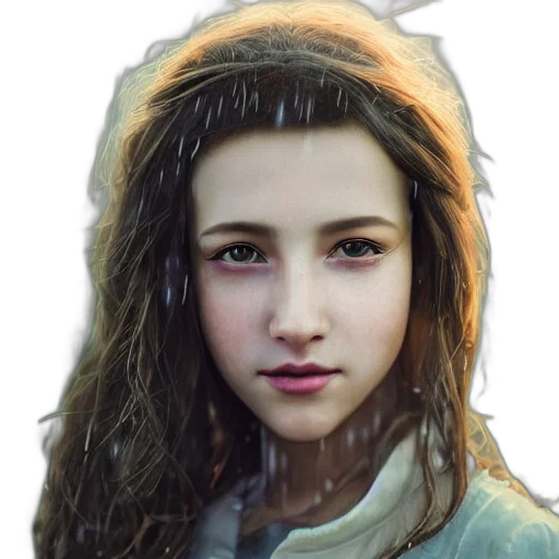 face, dragon, hair, jacket transparent PNG cut-out