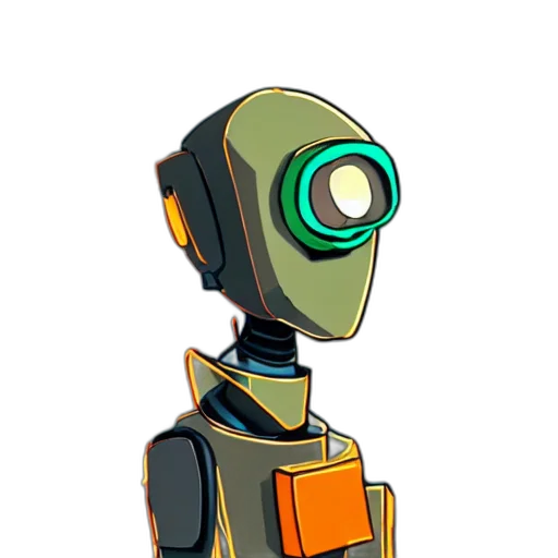 robot, staff, mask, jacket transparent PNG cut-out