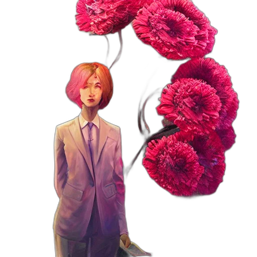flower, hair, jewelry, creature transparent PNG cut-out