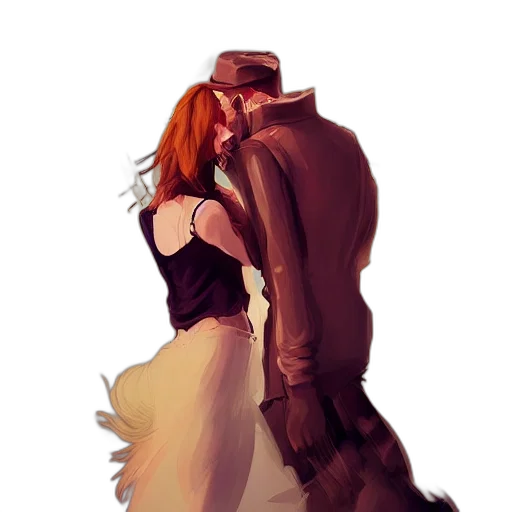 dress, watercolor, concept art, oil painting transparent PNG cut-out