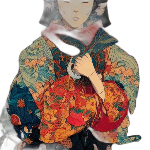 mask, jacket, staff, sword transparent PNG cut-out