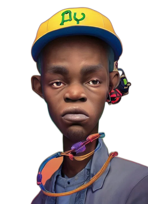 face, hat, creature, staff transparent PNG cut-out